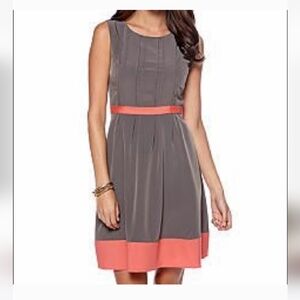 Jessica Simpson Grey Coral Pleated Dress Size 4